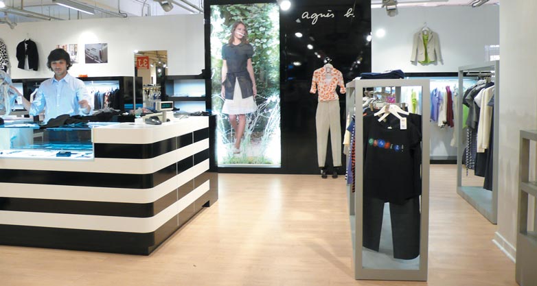 Aménagement d'une boutique de Pret-à-Porter de la marque Agnès B à Lille