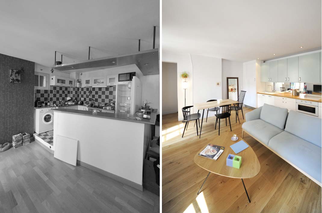 Architecture d'intérieur et décoration d'intérieur d'un appartement duplex