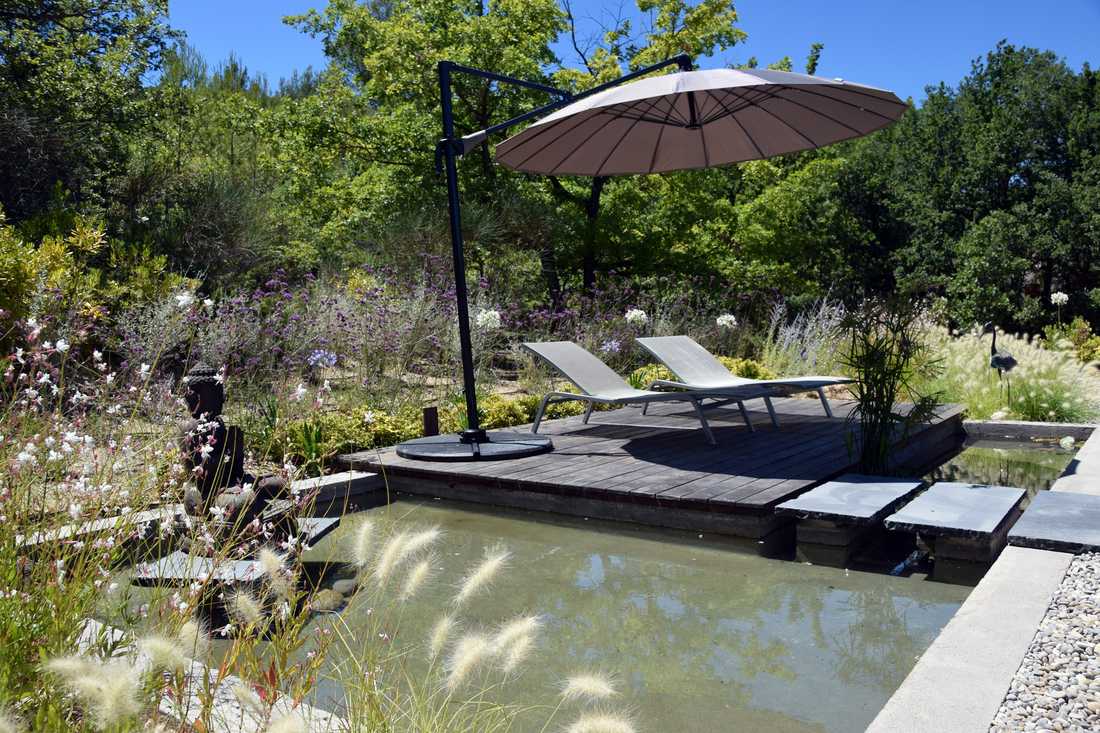 Bassin zen conçu par un jardinier-paysagiste dans le Nord