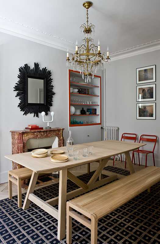 Rénovation d'un appartement haussmannien - la table à manger