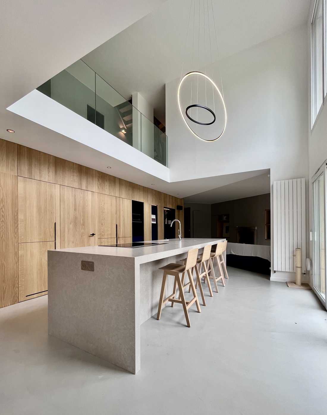 Contemporary house with high ceilings designed by an architect in Lille