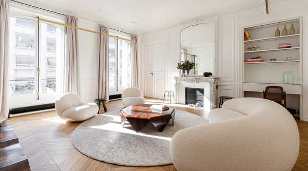 Rénovation du salon d'une maison contemporaine par un architecte d'intérieur rville