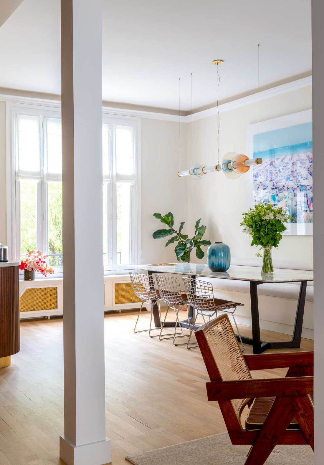 Salle à manger d'une maison à Lille rénovée par un décorateur d'intérieur