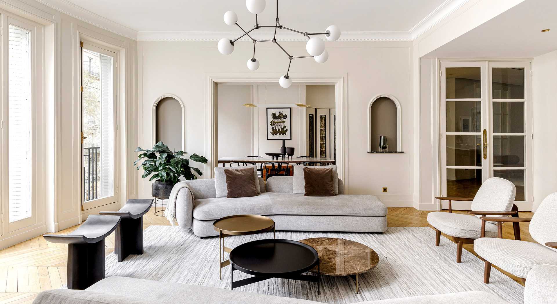Interior decoration of a living room in Lille