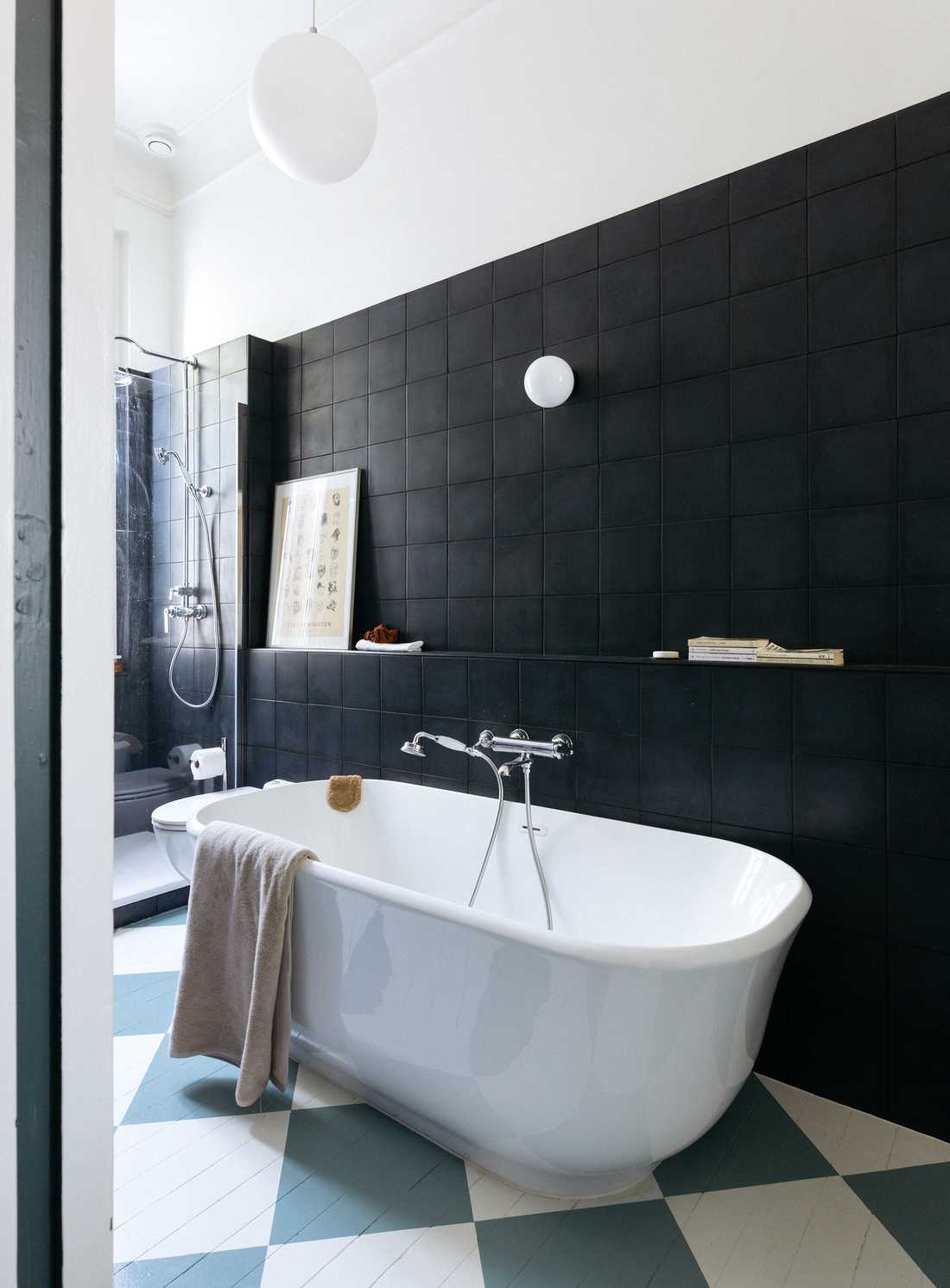 Bathroom after renovation work by an interior designer in Nord departement