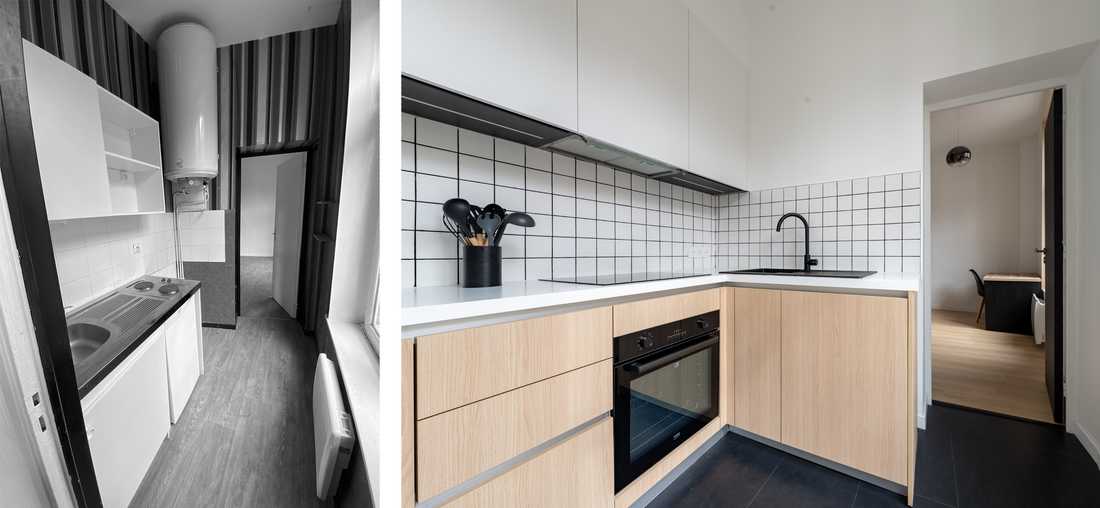 Avant - Après : Rénovation d'une cuisine vétuste dans le Vieux-Lille