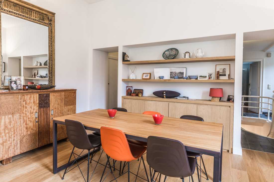 Rénovation d'une salle à manger d'une maison année 30 par un architecte d'interieur