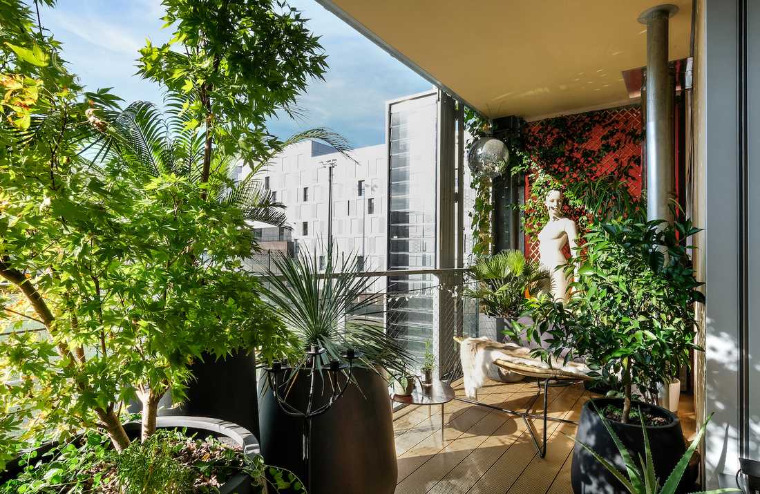 Optimisation et végétalisation d'une petite terrasse - le coin détente