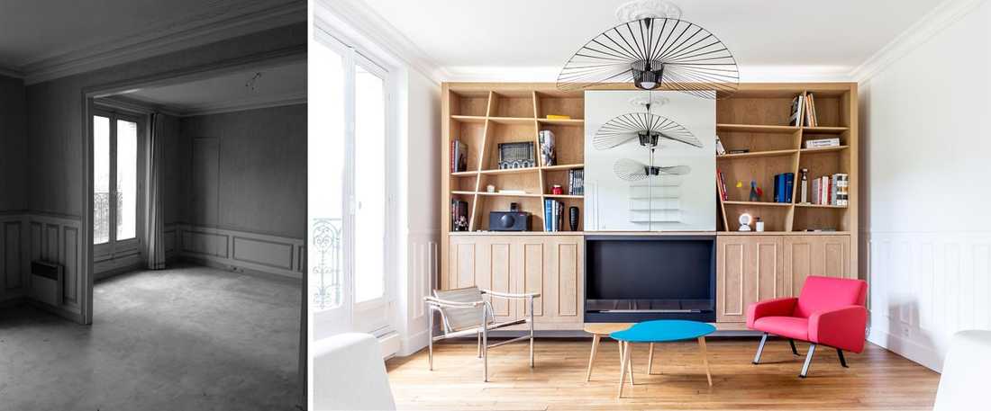 Rénovation d'un salon par un architecte d'intérieur