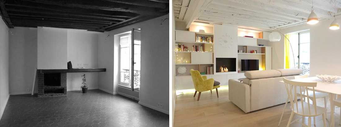 Un architecte d’intérieur rénove un ancien appartement de deux pièces à Lille