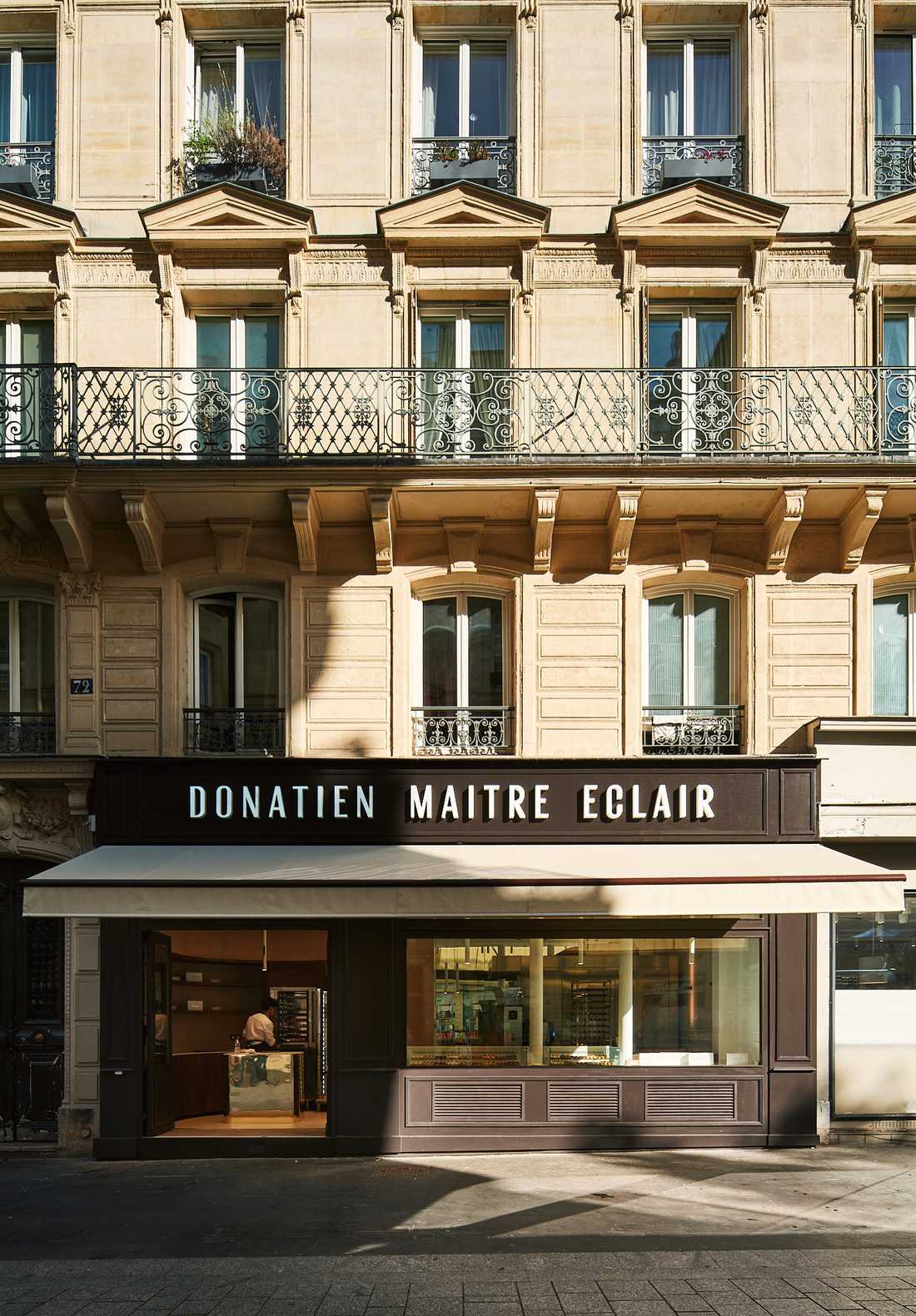 Facade of a shop after renovation work by an architect in Lille