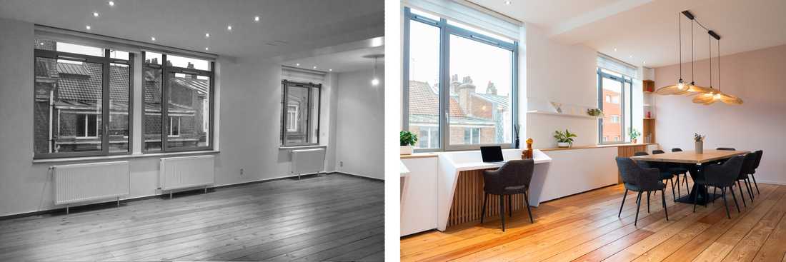 Avant - Après : Aménagement du salon d'un duplex à Lille