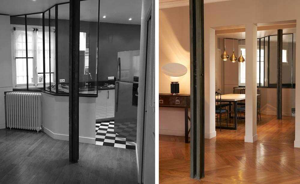 Un architecte d'intérieure rénove et aménage un appartement haussmanien de 160m2 à Lille
