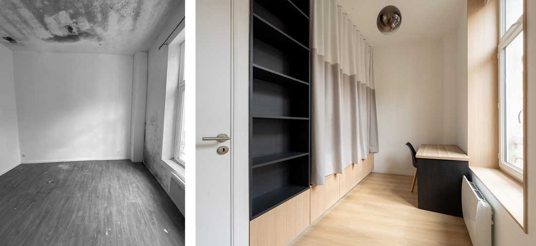 Avant - Après : Modernisation d'une chambre pour un appartement étudiant