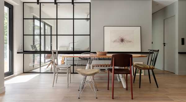 Décoration d'interieur d'un salon - salle-a-manger avec verrière à Lille