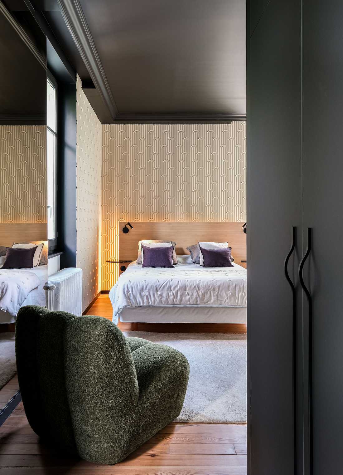 Hotel room designed by an interior designer in Nord departement