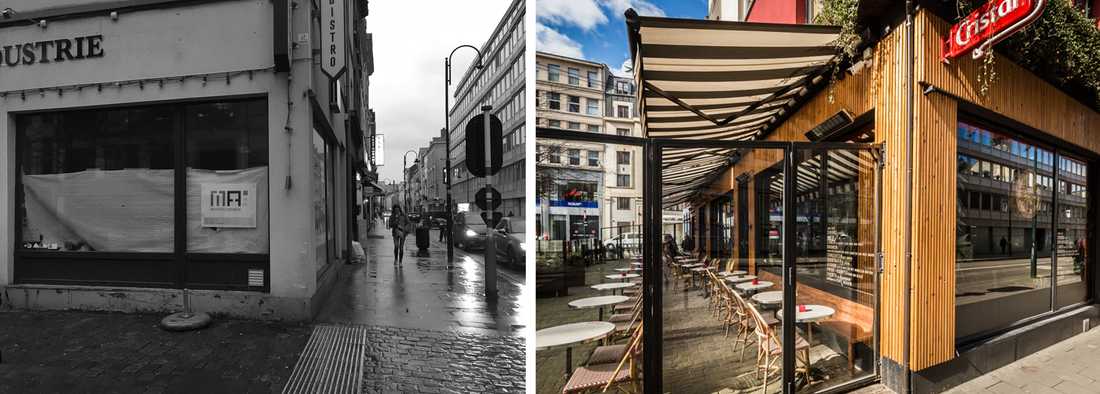 Rénovation de la facade d'un restaurant par un architecte à Lille