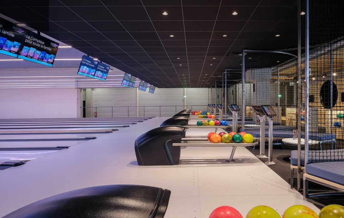 Design intérieur d'un bowling à Lille