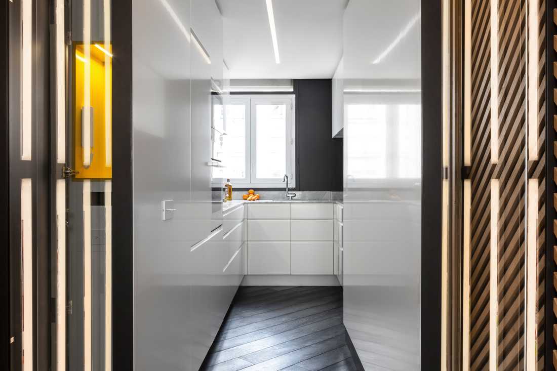 Rénovation de la cuisine de l'appartement par un architecte d'intérieur à Lille