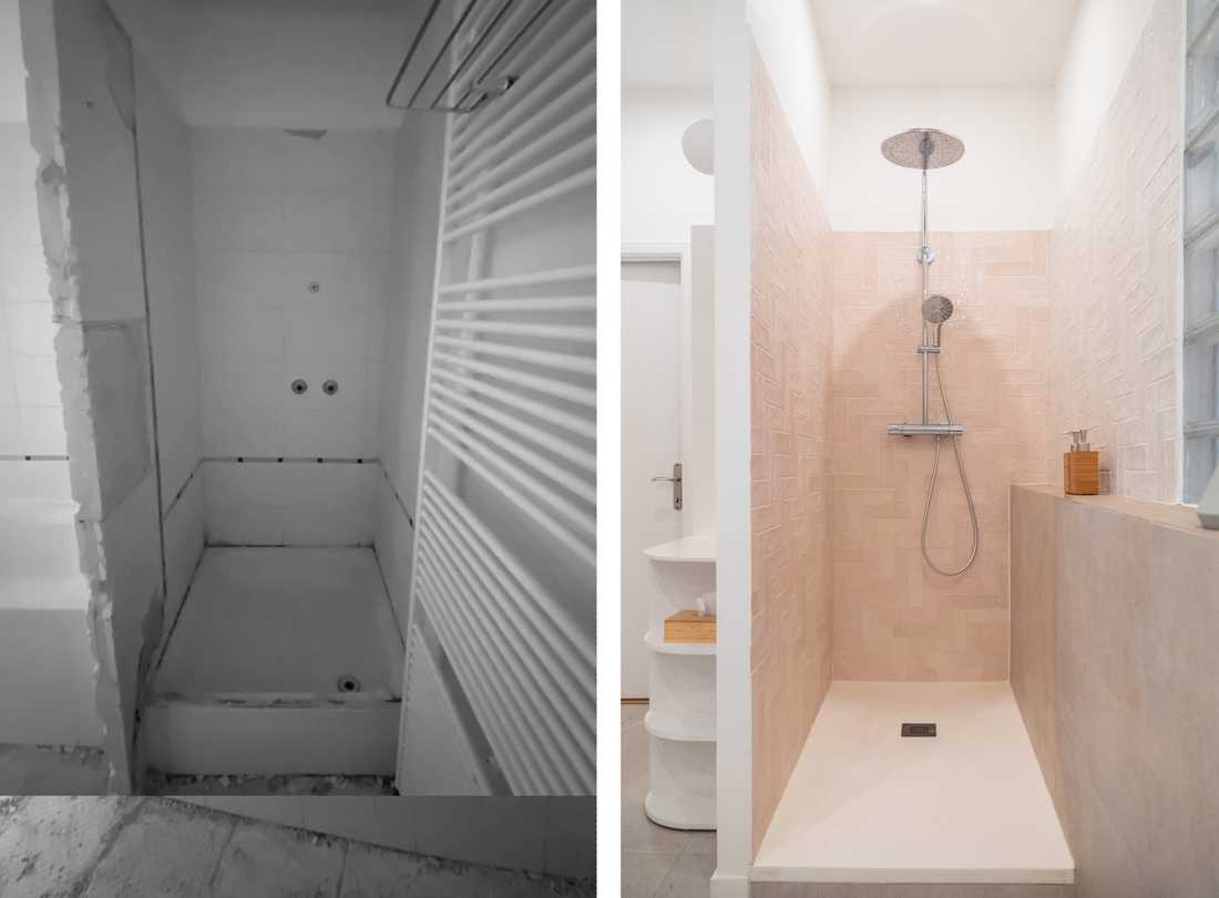 Avant - Après : Rénovation de la cabine de douche dans la salle de bain