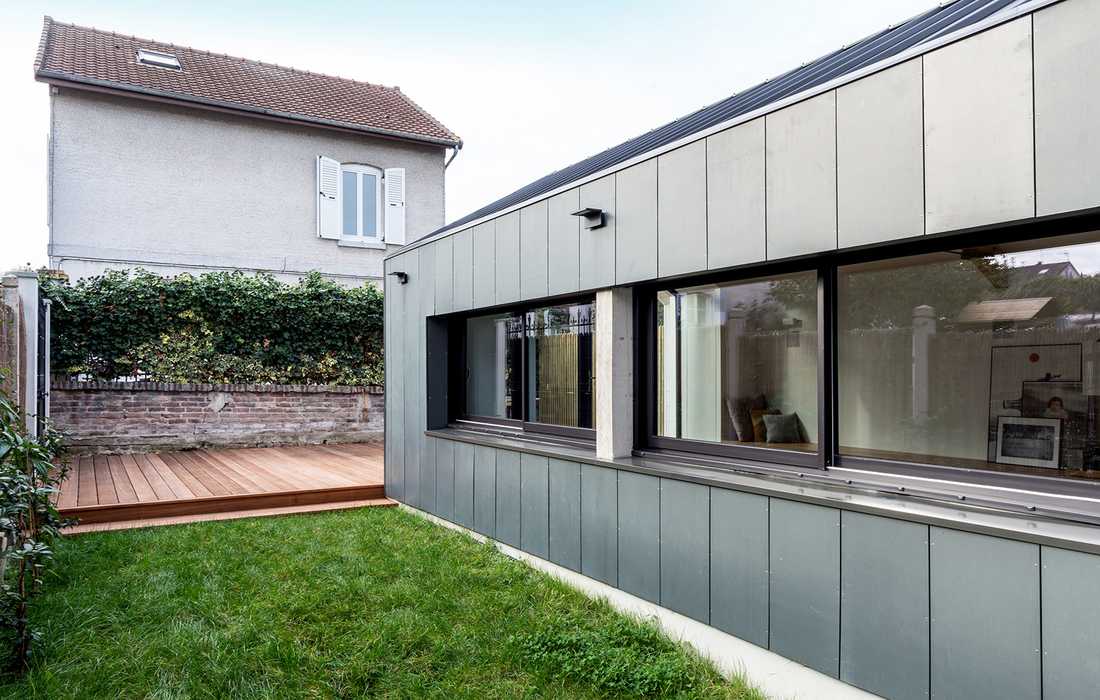 Extension d'une maison de ville conçu par architecte dans le Nord