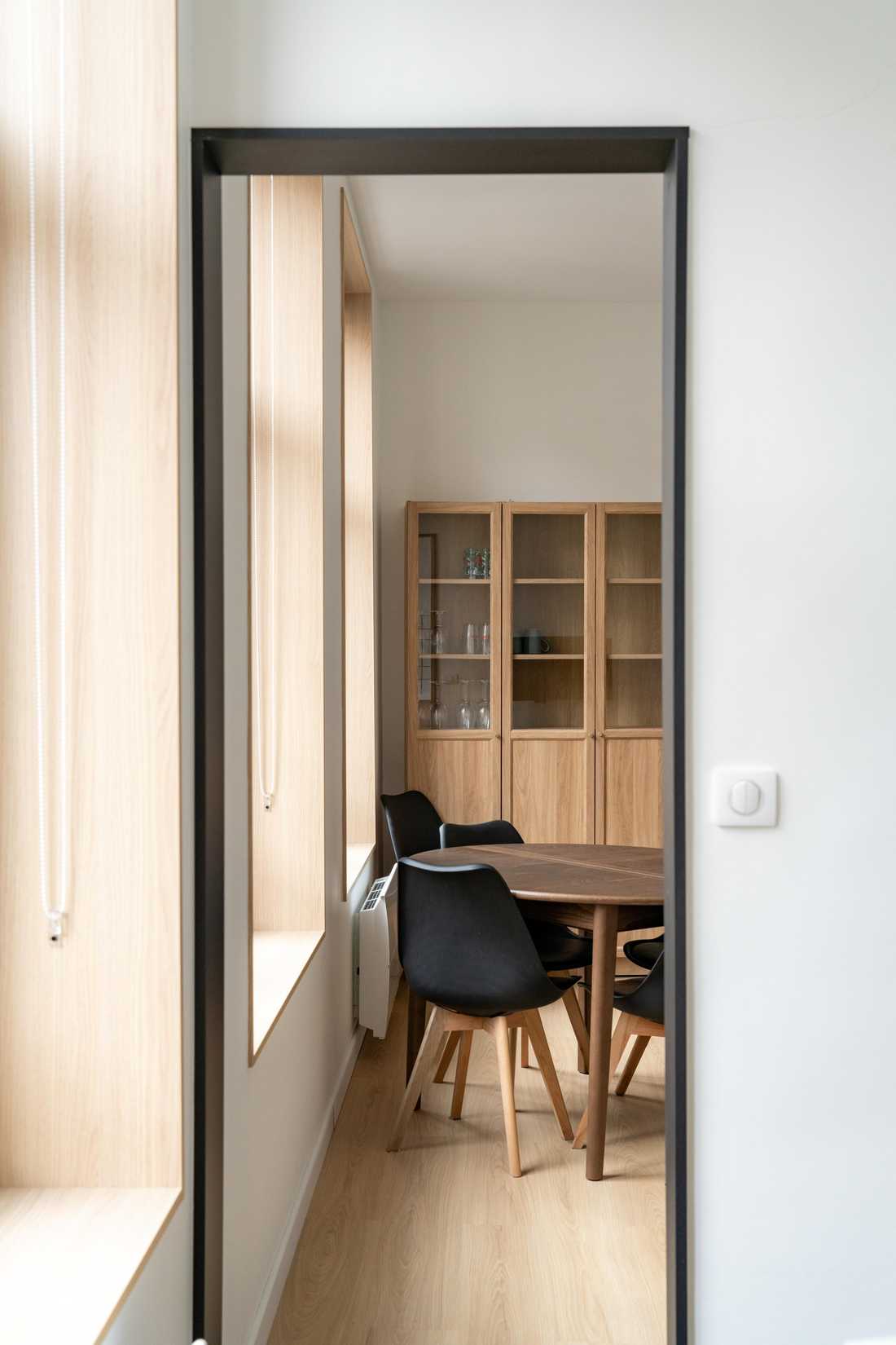 Circulation dans l'appartement optimisé par l'architecte d'intérieur
