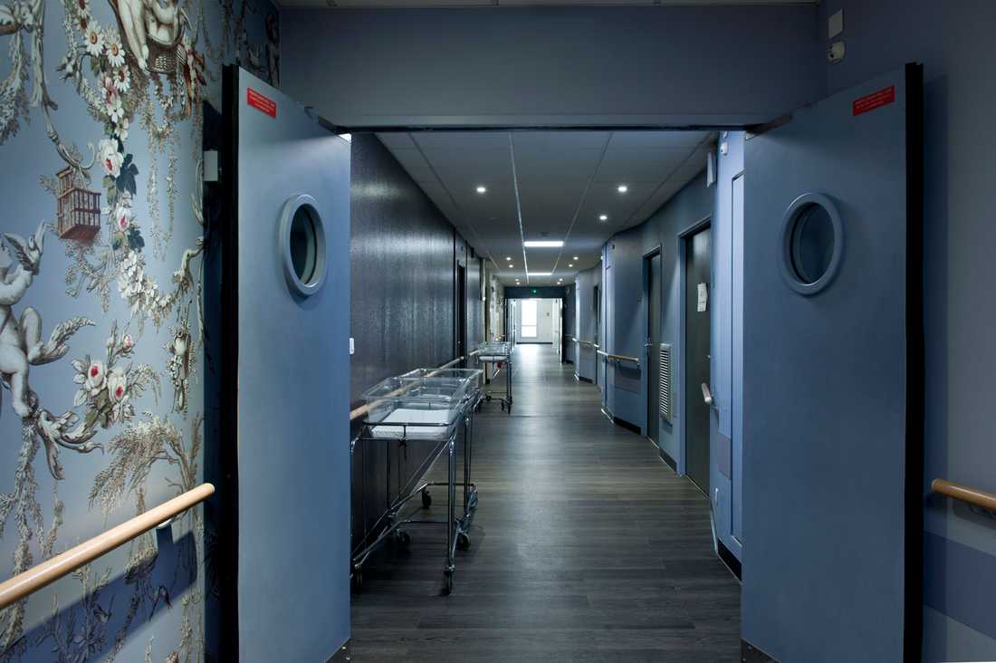 Rénovation des couloirs d'une clinique-maternité à Lille