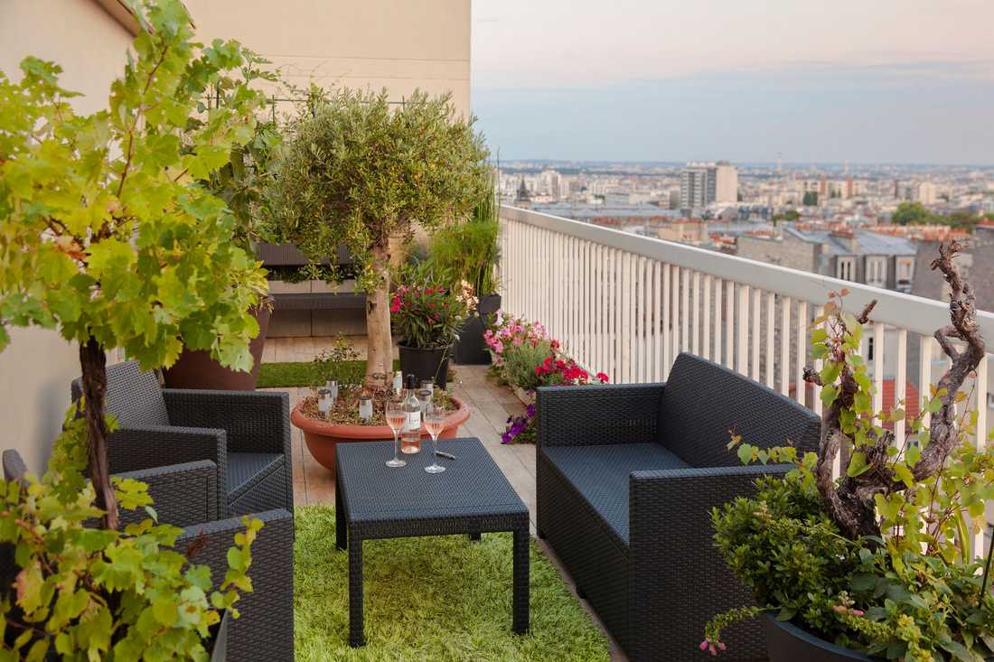 Terrasse amenagée par un architecte à Lille